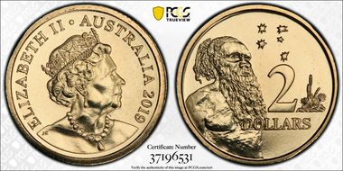 2019 $2 J. Clark Effigy MS66