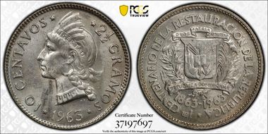 1963 10C 100th Anniversary  Restoration of Republic MS65