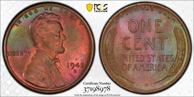 1945-S 1C MS65RB