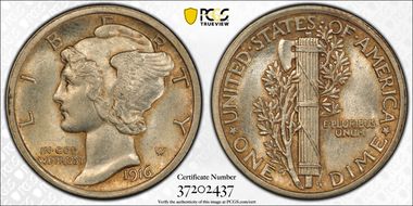 1916 10C Mercury MS62FB