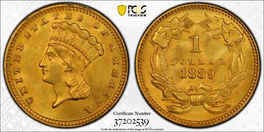1889 G$1 MS64