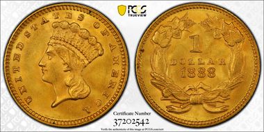 1888 G$1 MS64