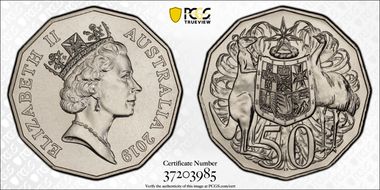 2019 50C Dodecagon 50C 50th Ann. R. Maklouf Effigy MS69