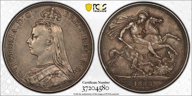 1888 Crown S-3921 Narrow Date XF45