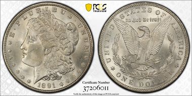 1891 $1 MS64