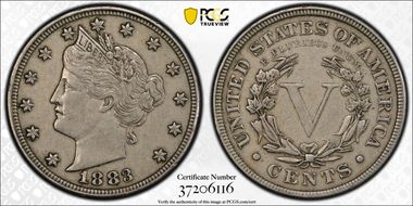 1883 5C With CENTS XF45