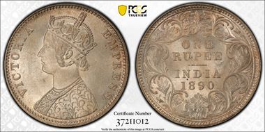 1890-C Rupee SW-6.112 MS65