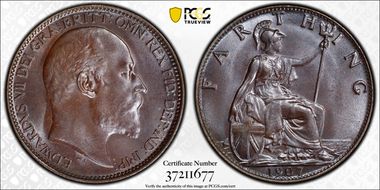 1907 1/4D S-3992 Blackened finish MS66