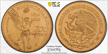 2010-Mo 200 P Bicentenary KM-932  Au MS69