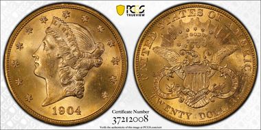 1904 $20 MS64+
