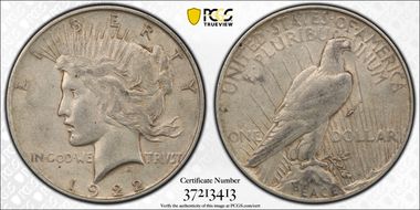 1922 $1 VAM 1F Field Break XF40