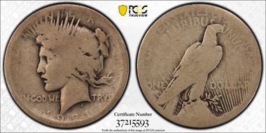 1921 $1 High Relief, Peace FR2