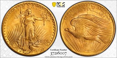 1908 $20 No Motto MS66+ 