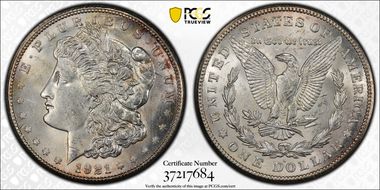 1921-S $1 VAM 1B-5 Thorn Head MS64