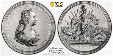 2017 € 20 Maria Theresa Courage and Determination PR70