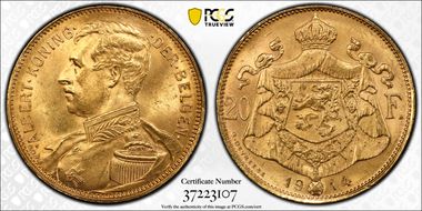 1914 20 Fr Der Belgen - Position A MS64+