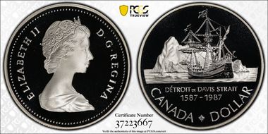 1987 S$1 John Davis PR70DCAM