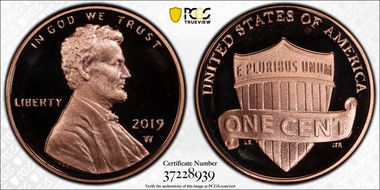 2019-W 1C Shield PR69DCAM
