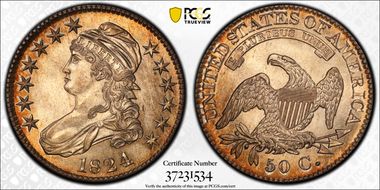 1824 50C MS64+
