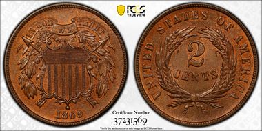 1869 2C MS66RB