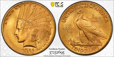 1911 $10 MS65+