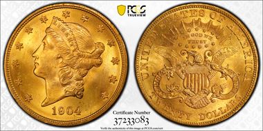 1904 $20 MS65+