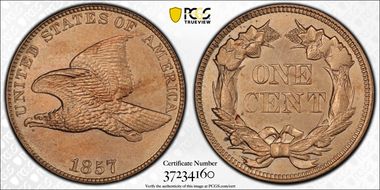 1857  1C DDO FS-104 S-5 (002.8) MS64