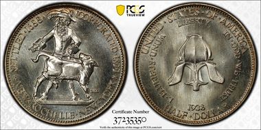 1938 50C New Rochelle SP67+