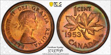 1953 1C No Strap MS64RB