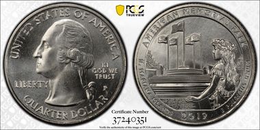 2019-P 25C American Memorial NP MS66