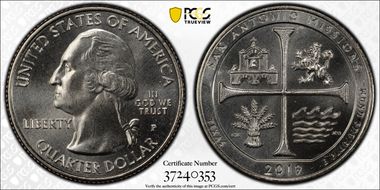 2019-P 25C San Antonio Missions NP MS66
