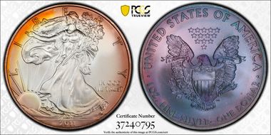 2011 $1 Silver Eagle 25th Anniversary Set MS68