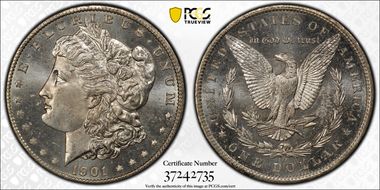 1901-O $1 MS65PL