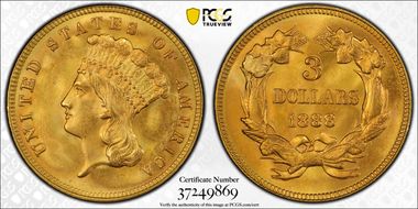 1888 $3 MS64+