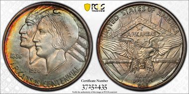 1938-D 50C Arkansas MS67+