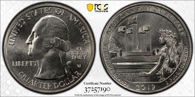 2019-W 25C American Memorial NP Early Find MS65