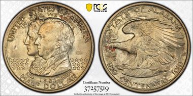 1921 50C Alabama, 2X2 MS66