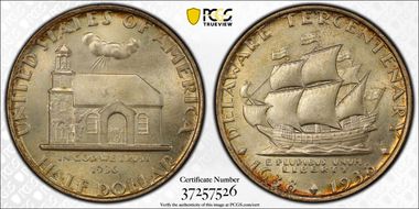 1936 50C Delaware MS66+