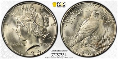 1934-D $1 MS66+