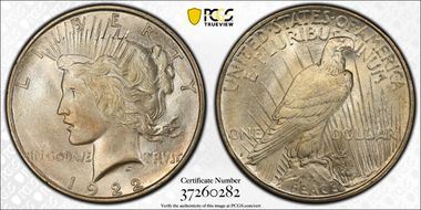1922-D $1 MS66+