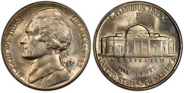 1942-P 5C Silver MS67FS