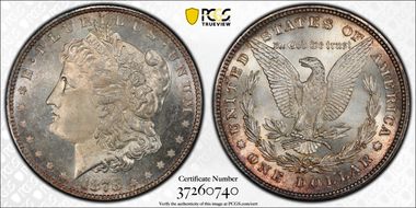 1878 8TF $1 VAM 4, Denticle Chip MS66