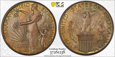 1915-S 50C Panama-Pacific MS67+