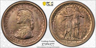 1921 50C Missouri MS63