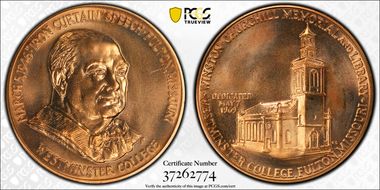 1969-P Medal D1969-5c Bronze Churchill Memorial MS65RD