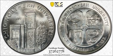 1971-P Medal D1971-1a Silver Ohio Northern University MS66