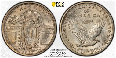 1917 25C Type 1 MS65FH