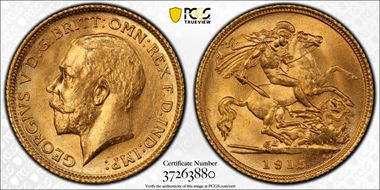 1915-S 1/2 Sov S-4009 MS65