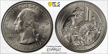 2019-W 25C Lowell NP Early Find MS66