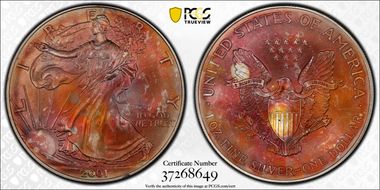 2001 $1 Silver Eagle MS67